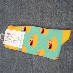 Rubber Ducky Yellow Socks Sox Two Left Feet Co Unisex Sitting Duck Collector NWT